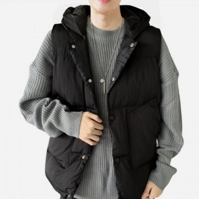 후드티 남성 후드집업 후드 자켓 간절기 데일리 경량 보온 패딩 조끼