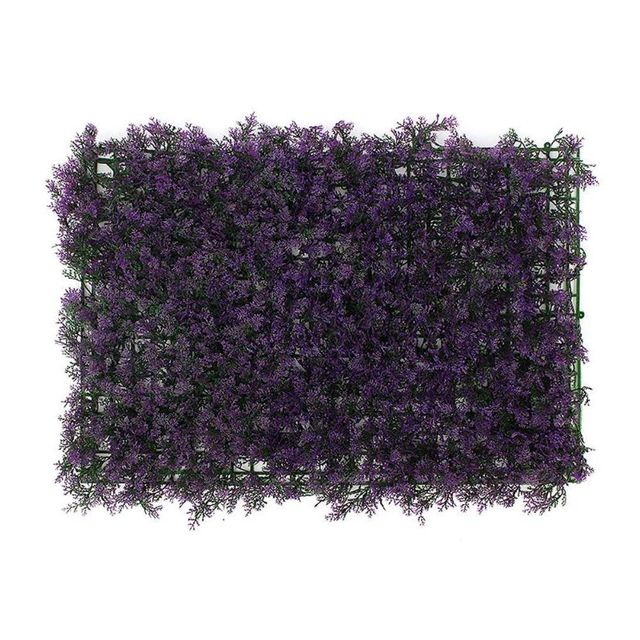 TBZ 퍼플 풀잎 간편 설치 벽 인조장식잔디(60x40cm)