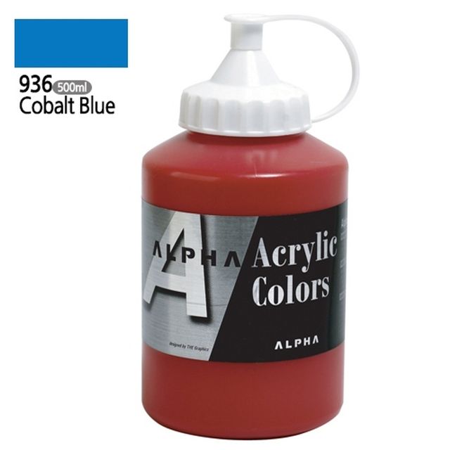 알파 실버 아크릴물감1 500mL 936 코발트블루 1개입