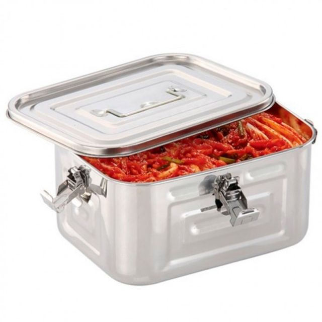 밀폐용기 8L 김치통 김장김치통 김치 사각 보관 대사이즈 냉장고 스텐