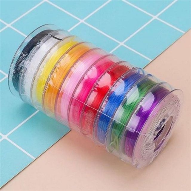 팔찌용 탄성줄 비즈 공예 우레탄 탄성 투명 팔찌줄 만들기 악세사리 재료 핸드메이드 0.8mm 스판덱스