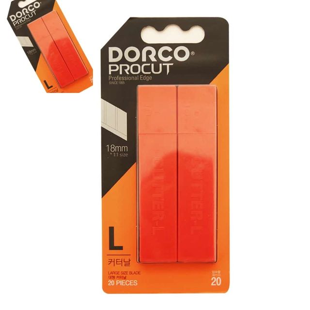 커터날 L 100x18mm 20개입 커터칼날 도루코칼날 도루코날 카터칼날