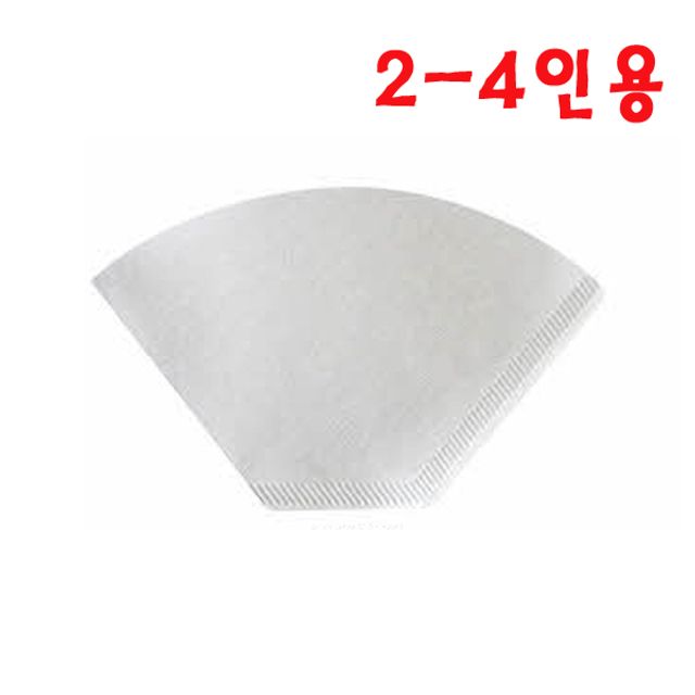 2~4인 커피여과지 100P (화이트) X 3개 표백필터 커피