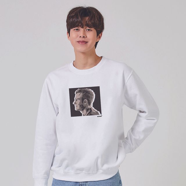키밍 Face MAN 남자 귀여운후드티 그래픽 시밀러룩