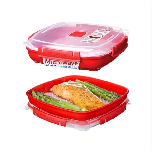 시스테마 레드 전자레인지용 찜기 880ml - 플라스틱 용기