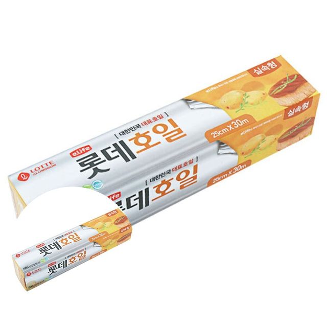 알루미늄호일 15미크론 250x30m 위생호일 알루미늄일회용은박