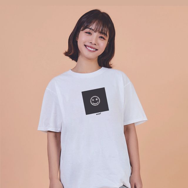 키밍 스마일 귀여운티셔츠 그래픽 감성 여름반팔티