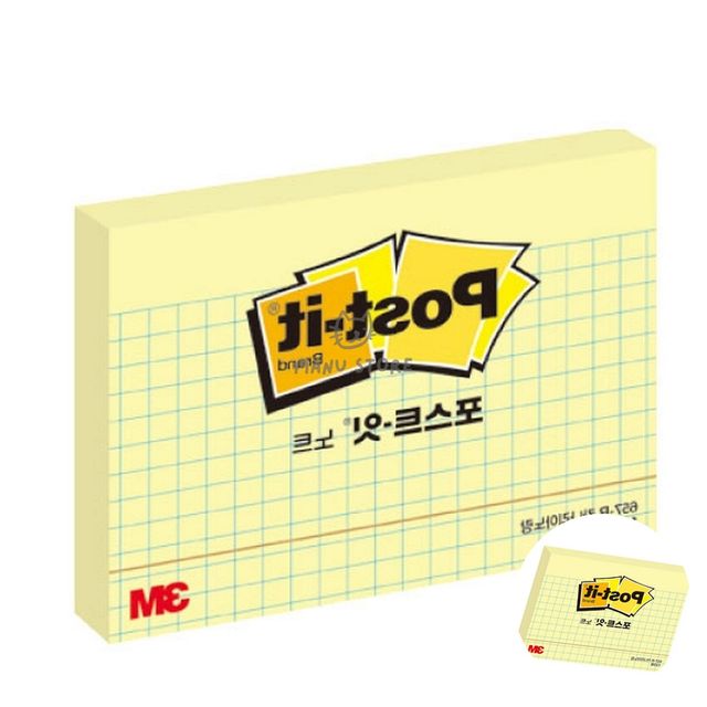 미니메모지 강한점착용노트 포스트잇 노트 격자 102x76mm