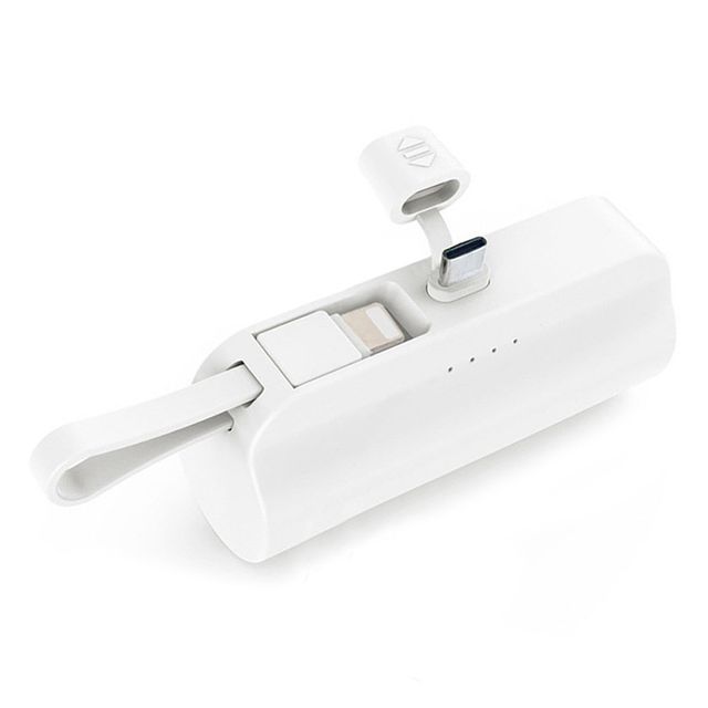 보조배터리 컴우드 컨넥터 2Way C핀 케이블 도킹형 5000mAh