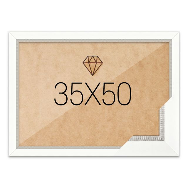 보석십자수액자 35x50 고급형 모던화이트