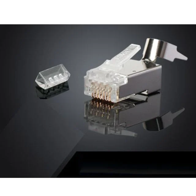 CAT7 CAT6A RJ45 커넥터 플러그 STP 랜잭 8P8C 1개