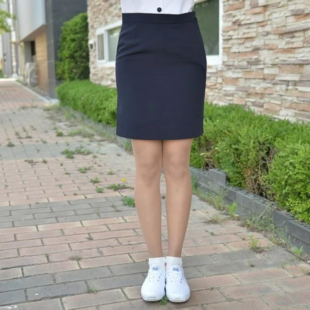 교복 스판 스커트 네이비 하복 교복치마 학생복