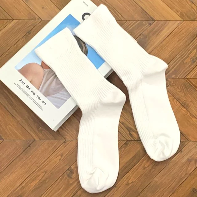 무압박양말 남여공용 무압박 골지양말 화이트 임산부