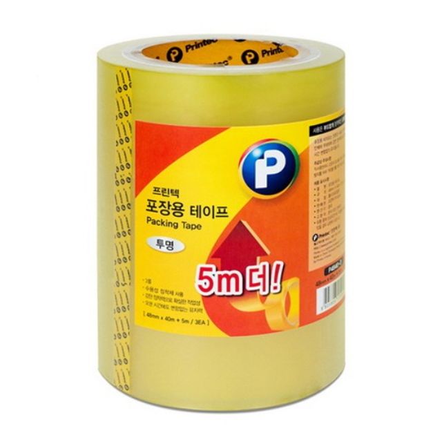 프린텍 P4845-3 포장용 테이프 투명 OPP 3EA 48x45