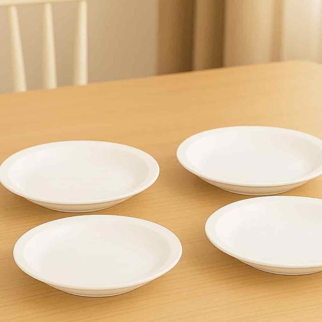 원형접시 16.5cm 4p 도자기접시 업소용접시 앞접시 개인접시