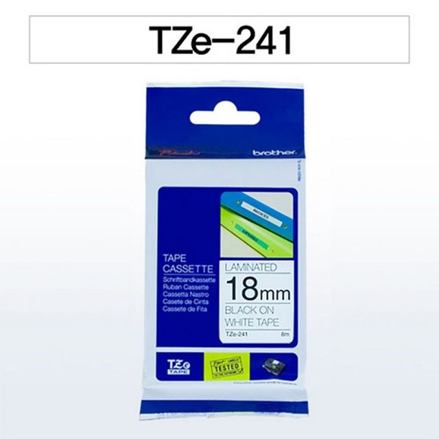 브라더 라벨 테이프 카트리지 TZe-241 18mm 흰색