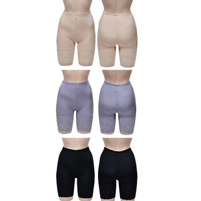 플라워 쟈가드 이중복부 보정 레이스 사각거들 코르셋