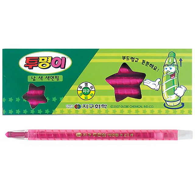 색연필 분홍 낱색 12자루 1다스 투명이