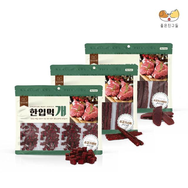 한입먹개 소고기 스틱/큐브 300g