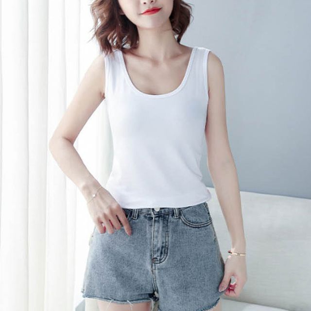 여성 데일리 무지 나시 1P 이너 민소매 티셔츠 면나시