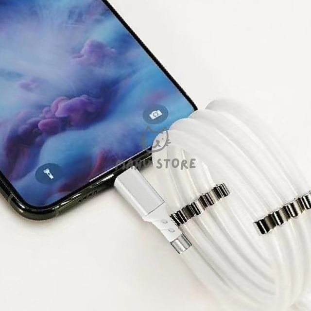 핸드폰충전기USB 5핀케이블 선정리 마그네틱 고속 충전케이블 5핀 1.8M 화이트