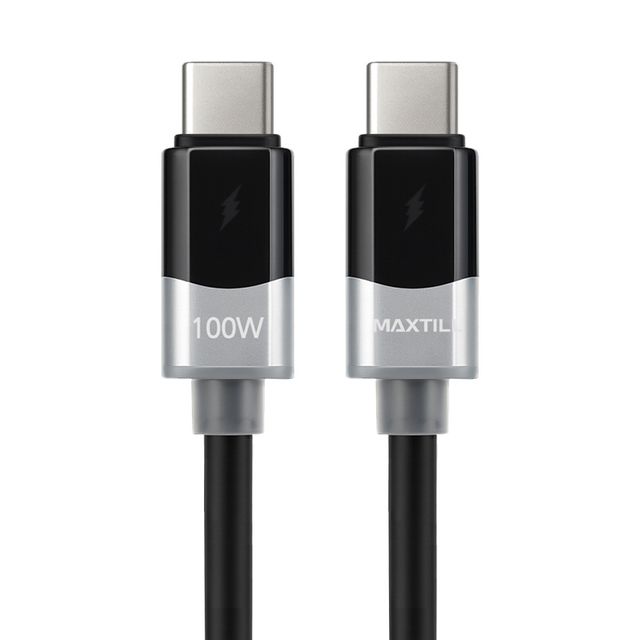 맥스틸 C타입고속충전케이블 C to C 100W 초고속 케이블 1M 블랙 MT-CC1M