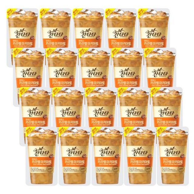 칸타타 아이스 카라멜마키아토 230ml 파우치 20입