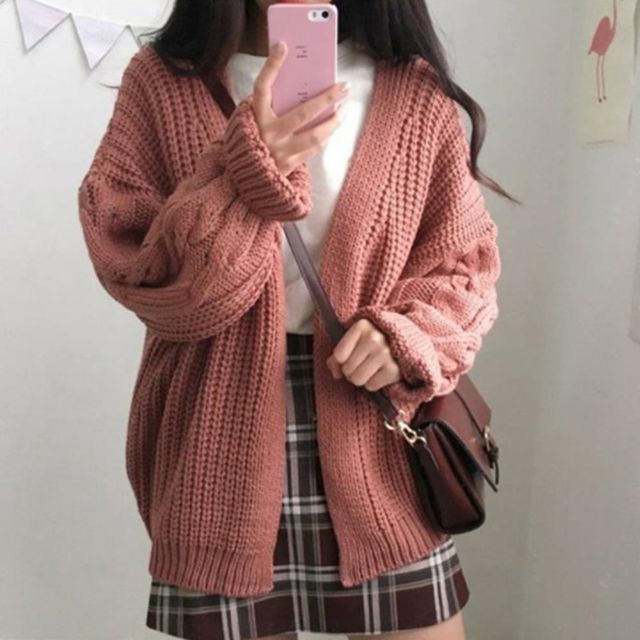 롱가디건 카디건 루즈핏 롱 기본 루즈핏롱 니트 신상