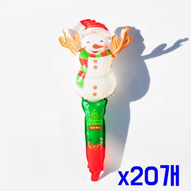 TBZ 크리스마스파티 눈사람 장식스틱 x20개 홈파티용품