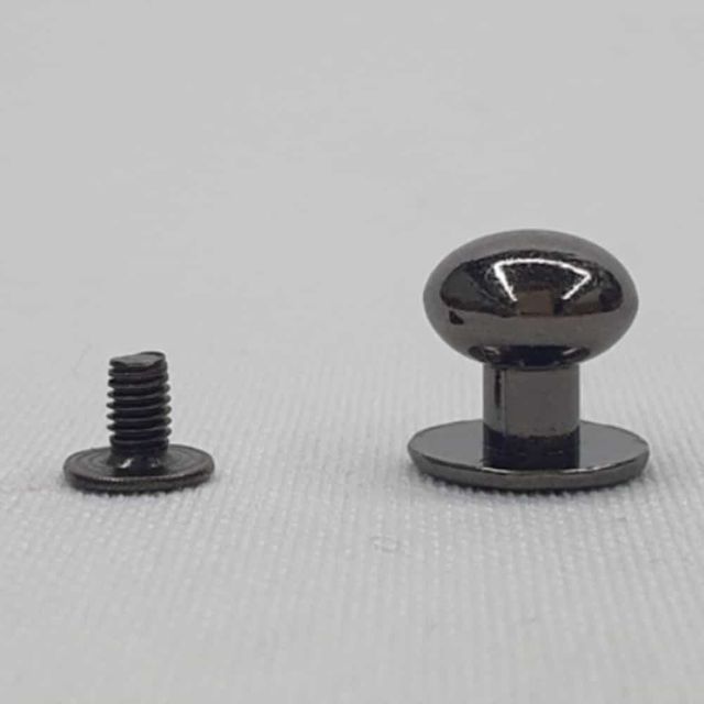가죽공예 단추 흑니켈 10mm 5P 금속프레스 소형프레스