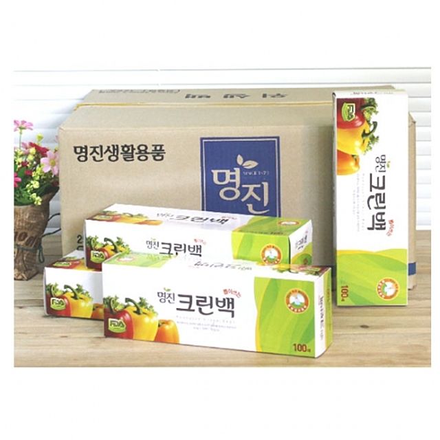 명진크린백 25x35cm 중형 100매 50개입 - 일상 청소용 롤백