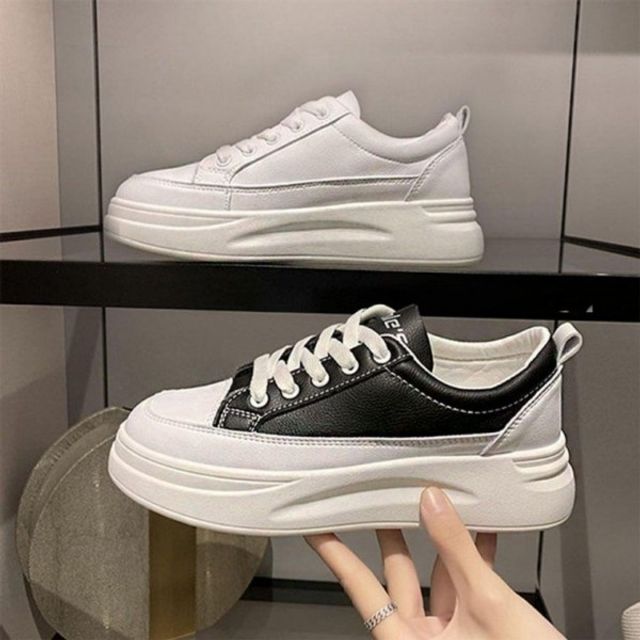 4cm 키높이 캔버스화 여자 단화 스니커즈
