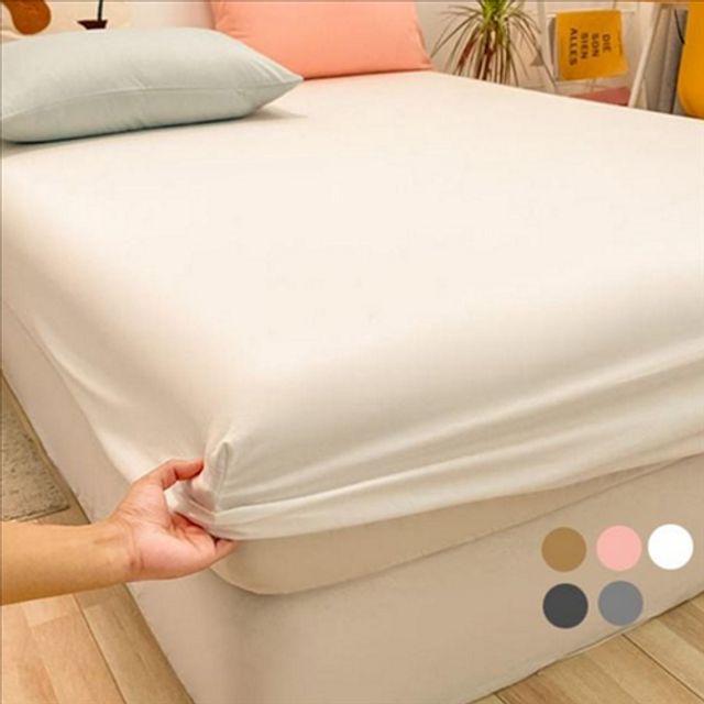 사계절 순면 매트리스 커버 부드러운 침대 커버 신축성 통기성