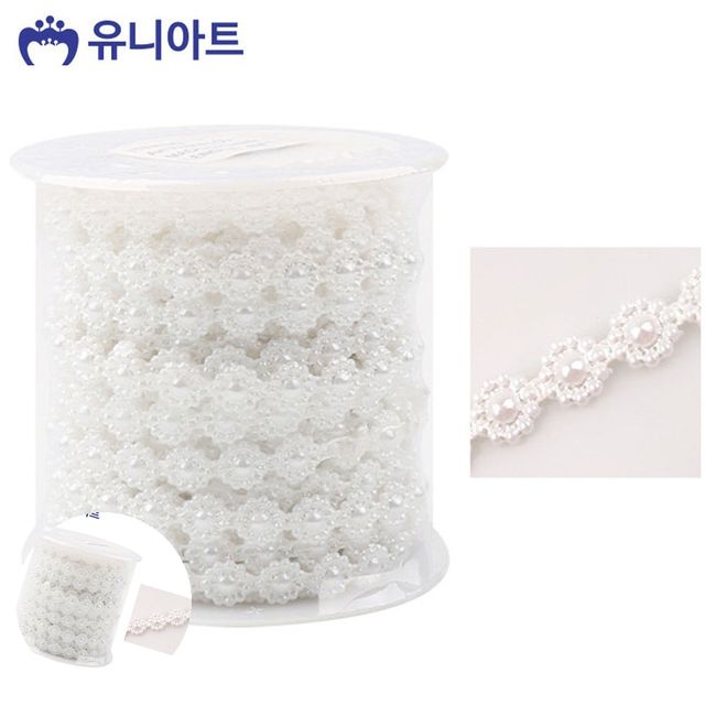 비즈공예팔찌부자재 꽃모양비즈 롤체인줄 금색