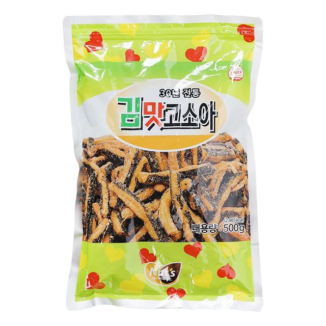 쿨샵 마른안주 김과자 김고소아 맥주안주 과자 500g