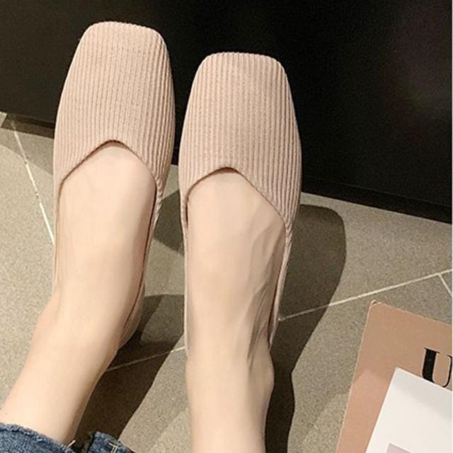 여자 데일리 발편한 말랑말랑 골지 플랫 슈즈 구두