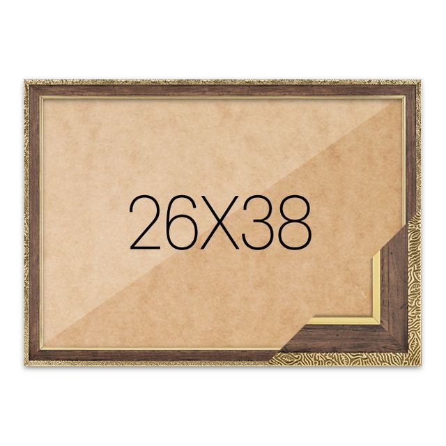 퍼즐액자 26x38 고급형 슬림 앤틱월넛