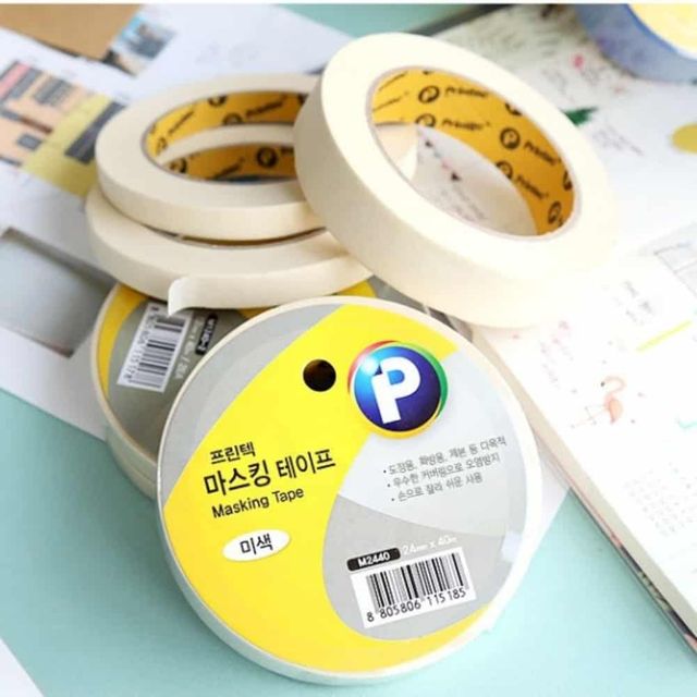 마스킹테이프 미색 12mm x40m 커버링테이프 바인더라