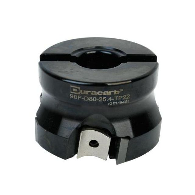 듀라카브 밀링커터 90F-D80-25.4-TP22 1EA - 정밀 90도 엔드밀