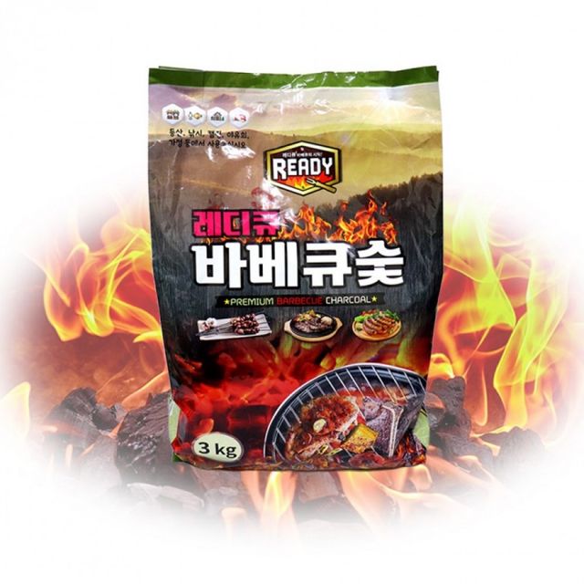 참나무 그릴용 숯 캠핑 낚시 바비큐 장작 구이용 숯