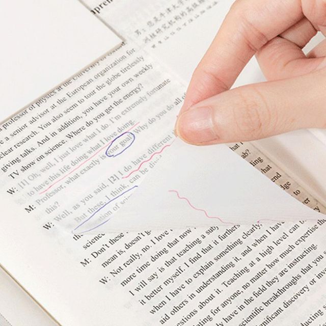 컬러 반투명 메모잇 투명 스티키 노트 메모지