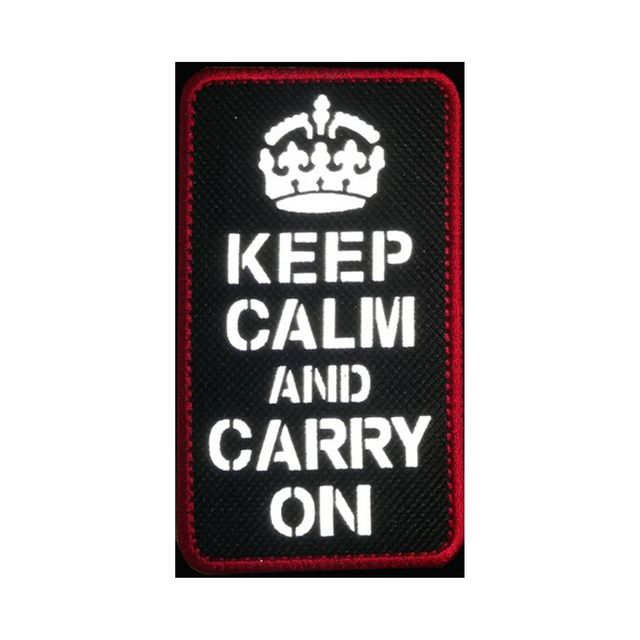 찍찍이 밀리터리 패치 와펜 KEEP CALM AND CARRY ON