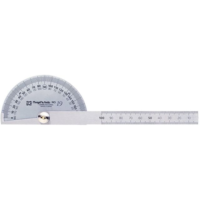 분도기 기본형(스텐레스) 전장-204mm두께-1.2mm 10/300 NO-19