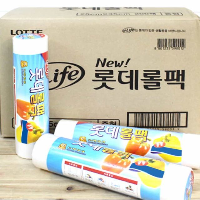 롯데 롤팩 500매 12개입 투명봉투 투명비닐봉지