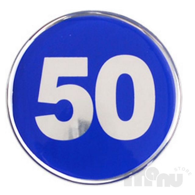 헬스장락카번호 테이블번호스티커 1P 원형 62mm 에폭시 번호판 블루 1-50