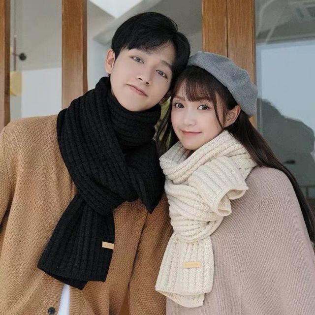 눈꽃무늬 부드러운 목도리 니트 가을겨울 패션 방한