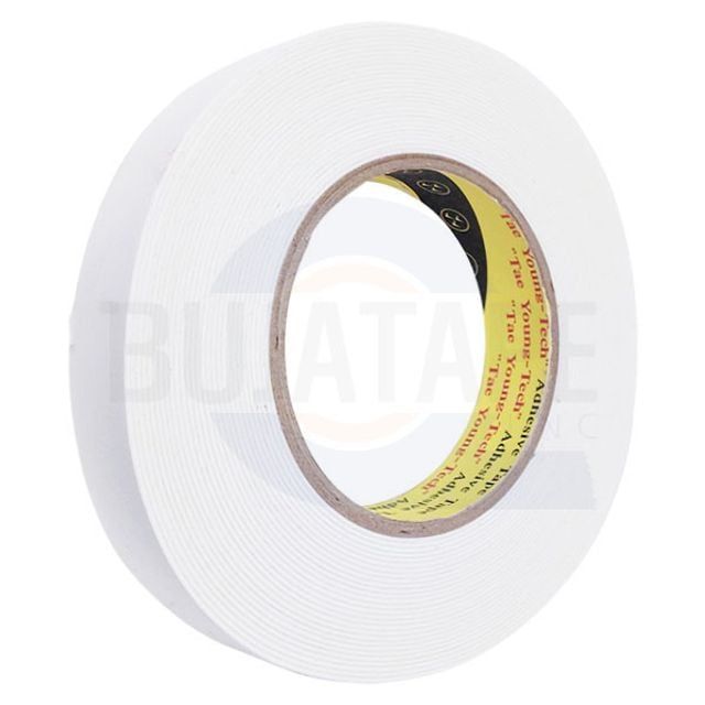 폼양면테이프 흰색 테이프 1T 두께 25mm 폭 10M 길이 접착테이프