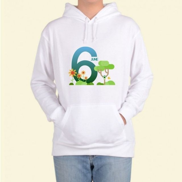 후드티 디자인 계절 그림 달력 숫자 6월 티셔츠 가족티셔츠 후드집업