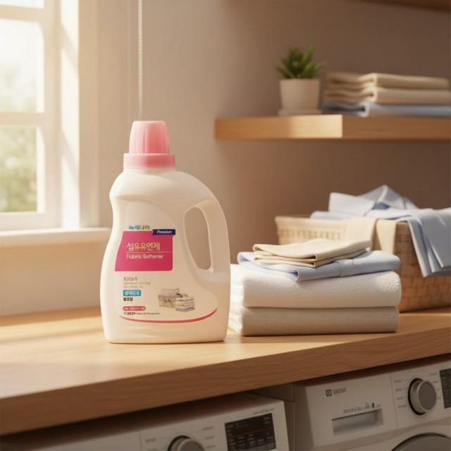 천연유래성분 섬유유연제 1950ml 고농축 플로럴향 실내건조 섬유린스 드럼겸용