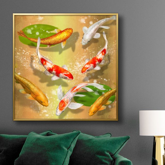 잉어 그림 액자 50G CARP6 풍수 인테리어 벽걸이